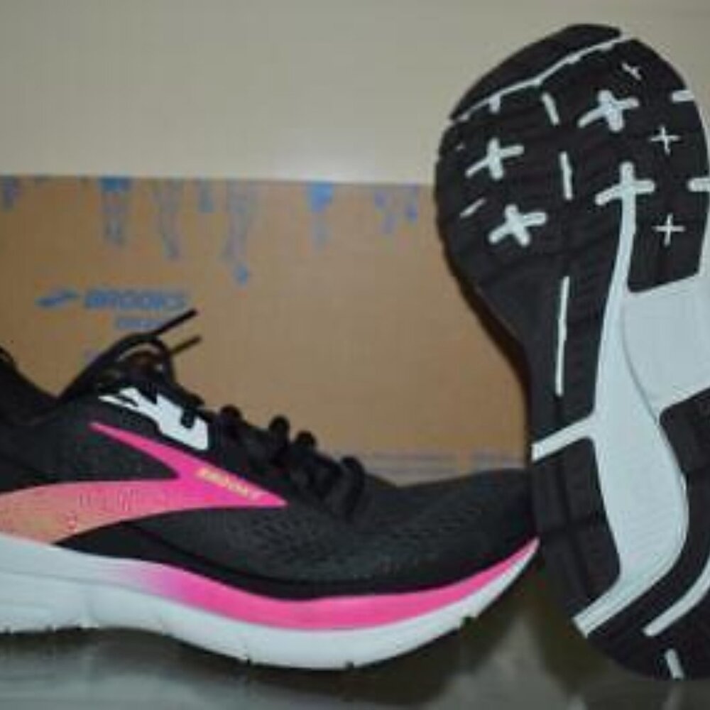 Women's Brooks Trace 3 Running Shoes size 8 -Black Blue Pink Glo